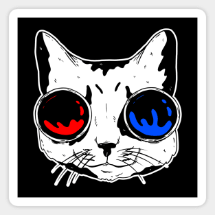 funny cat – Meowtrix (red pill or blue pill) (black variant) Magnet